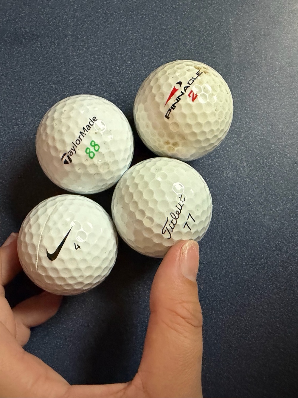 Mixed Brand Golf Balls - TaylorMade, Pinnacle, Titleist, Nike - White